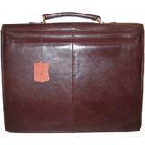 Leather Briefcase Triple Compartment Messenger 49984